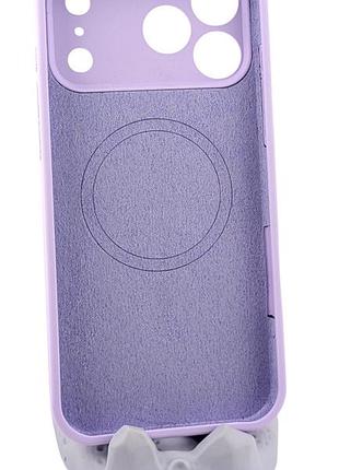 Чехол magnetic vision для apple iphone 17 pro max бампер с микрофиброй сиреневый 2