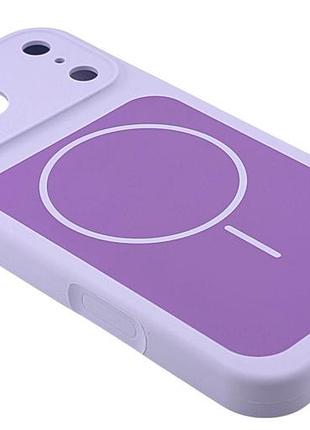 Чехол magnetic vision для apple iphone 17 pro max бампер с микрофиброй сиреневый 3
