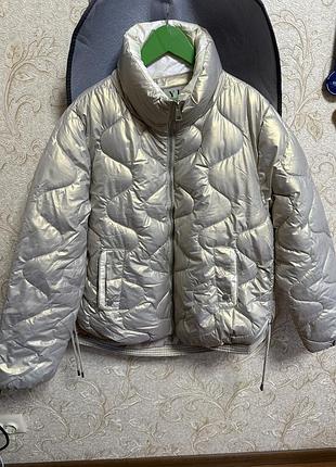 Куртка жіноча демісезонна/зимова, золотиста, розмір l-xl