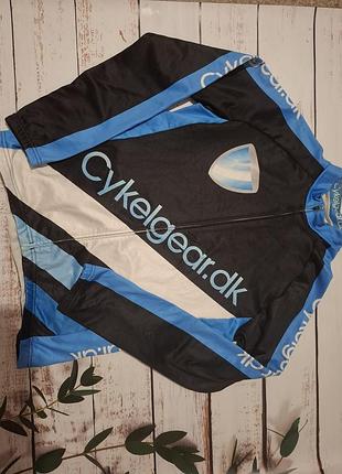 Велоодяг чоловічий cykelgear кофта для велоспорту чорно-синя