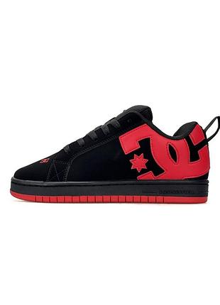 Кросівки dc shoes court graffik red on black
