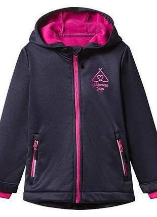 Куртка softshell (софтшел) водоотталкивающая и ветрозащитная для девочки lupilu bionic-finish® eco 479949 098-104 см (2-4 years)
