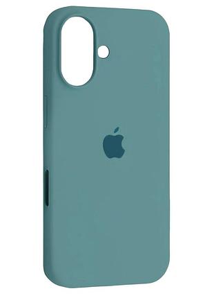 Чехол fiji silicone case для apple iphone 17 бампер накладка soft touch с микрофиброй pine green