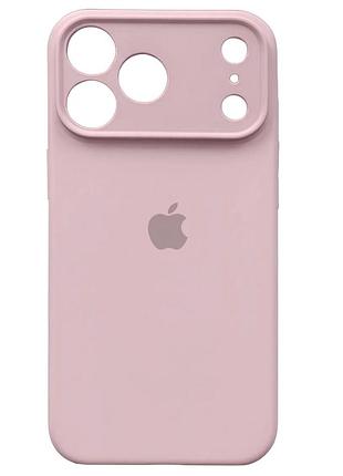 Чехол fiji silicone case full camera для apple iphone 17 pro бампер накладка с защитой камеры chalk pink