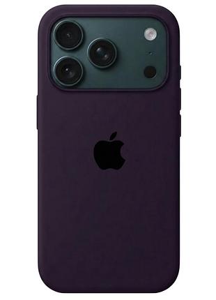 Чохол fiji silicone case для apple iphone 17 pro max бампер накладка soft touch з мікрофіброю dark aubergine