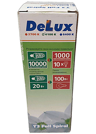 Б/у delux 20w t3 full spiral e27 4100k