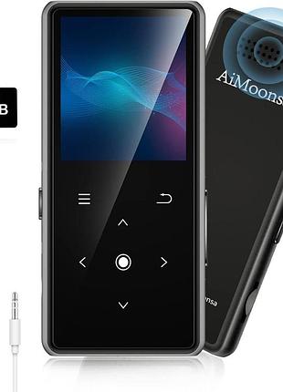 Mp3-плеєр 64 гб з bluetooth aimonsa 64 gb mp3 player b27 музичний плеєр із вбудованим hd-динаміком, fm-радіо, диктофон