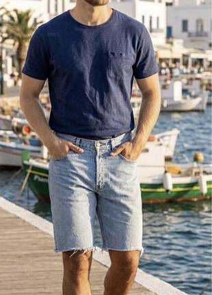 Джинсові чоловічі шорти levi's 501 (розмір w32 / vintage / raw hem)