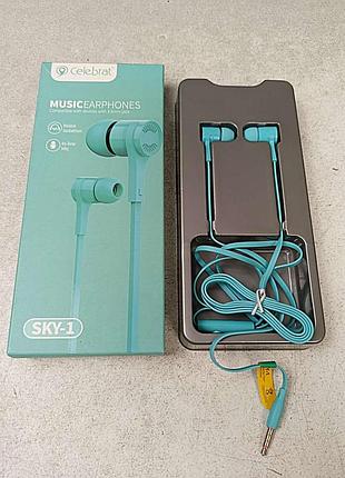 Навушники bluetooth-гарнітура навушники з мікрофоном celebrat sky-1 blue