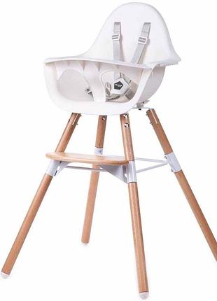 Стул для кормления childhome evolu 2 с бампером - natural/white (chevochnw)