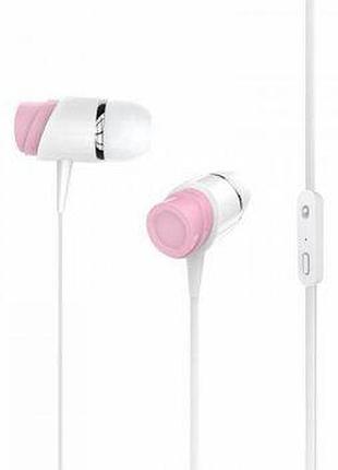 Навушники bluetooth-гарнітура навушники golf m4 white/pink (mic + 1912 call answering)