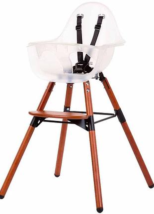 Стул для кормления childhome evolu 2 с бампером - nut/frosted (chevochfr)