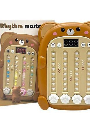 Электронная игра "мишка", музыка, озвучка на английском языке, подсветка, 6 режимов игры, 3 скорости, изменение громкости, подсчет