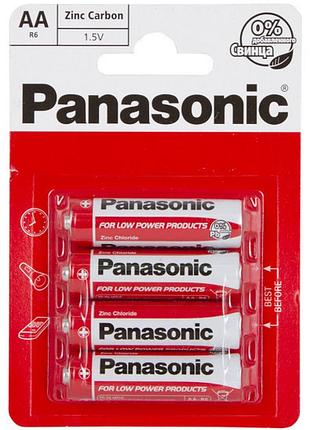 Panasonic red zink aa r6 bli 4 zink-carbon
