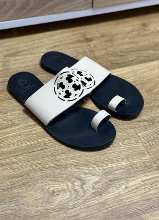 Шльопанці жіночі tory burch miller шкіряні