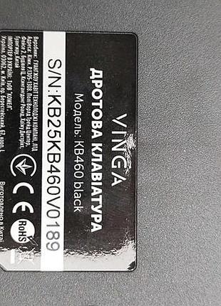 Клавиатура компьютерная б/у vinga kb460 usb 8
