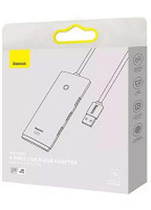 Baseus (wkqx0301) lite series 4-port usb-a hub adapter (usb-a to usb 3.0*4 ) 1m