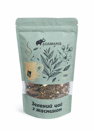 Рассыпной чай adamaris "зеленый с жасмином" 100г