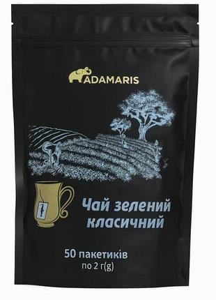 Чай adamaris "зеленый классический" 50 пакетиков