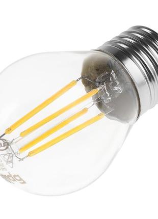 Лампа філаментна led 4w e27 cog nw g45 220v