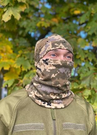 Тактична балаклава флісова для військових щільність – 300гр/м піксель
