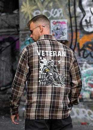 Клетчатая рубашка veteran brown рн4839 3