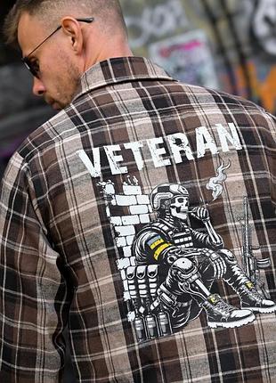 Клетчатая рубашка veteran brown рн4839 4