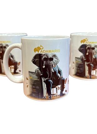 Чашка керамическая фирменная adamaris 330 мл для кофе и чая
