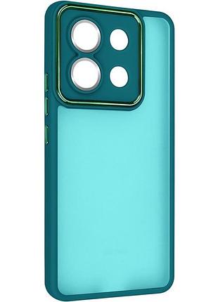 Чохол fiji lens для xiaomi redmi note 13 pro 5g бампер матовий з захистом блока камер dark green
