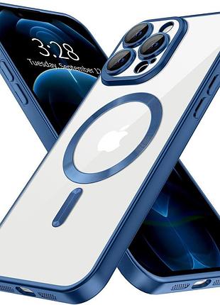 Чохол fiji chrome для apple iphone 15 pro max з magsafe та захистом камер матовий deep blue