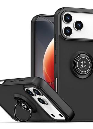 Чехол fiji colorframe для honor 600 pro матовый бампер с кольцом подставкой black