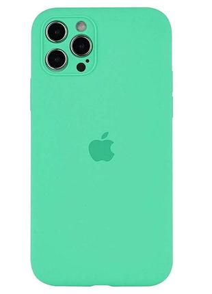 Чехол fiji silicone case full camera для apple iphone 16 pro max бампер накладка с защитой камеры spearmint
