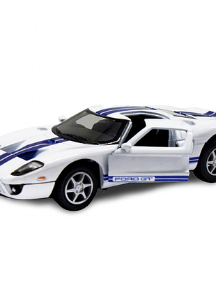 Детская модель машинки ford gt 2006 kinsmart kt5092w инерционная, 1:36 white