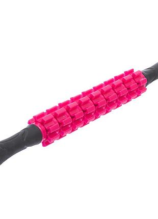 Масажер-палиця роликовий антицелюлітний 9 масажерів massager bar fi-1739 рожевий