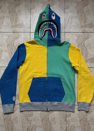 Зип худи archive a bathing ape bape shark hoodie full zip multicolor japan made designer