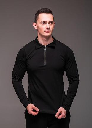 Чоловіча футболка polo long black