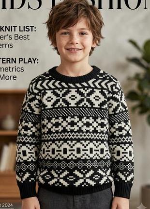 Красивый теплый свитер кофта на мальчика h&m 6-8 лет