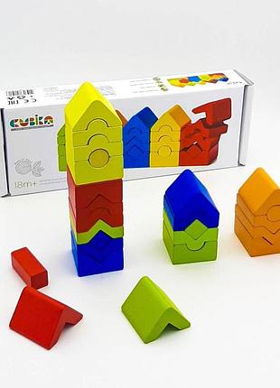 Дерев'яна іграшка cubika пірамідка ld-13 25 деталей (15016)