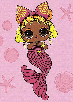 Картина-раскраска ideyka по номерам l.o.l. surprise! mermaids queen bee 40х40 (kho6265)