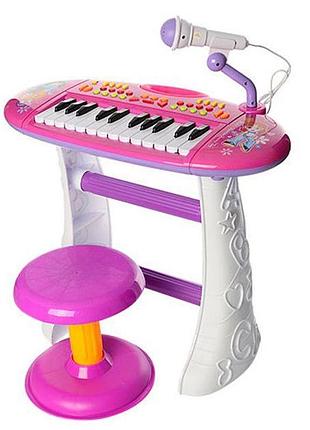 Синтезатор дитячий limo toy юний віртуоз світло-звукові ефекти рожевий (bb383bd)