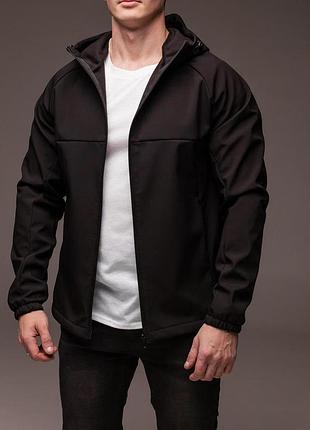Куртка soft shell на флісі чорна xxl 6