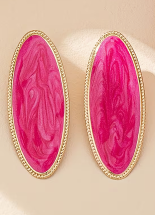 Сережки акцентные малиновые 2