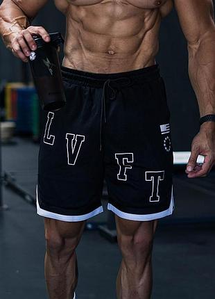 Шорты мужские спортивные для тренировок "lvft" черные 3xl