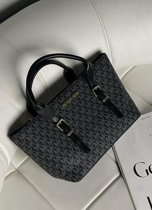 Сумка жіноча michael kors moore small tote bag чорний майкл корс крос боді