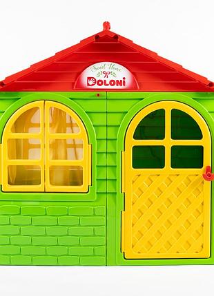 Ігровий будиночок doloni зі шторками зелений (02550/13)