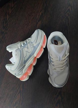 Кросівки жіночі new balance 2000 білі, помаранчеві розмір 38