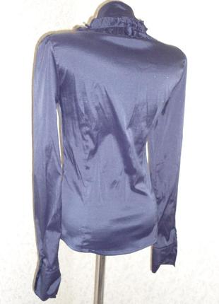 Синяя блуза стрейч2 фото