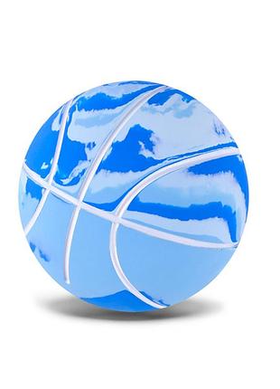 Детский мяч попрыгунчик баскетбол pr2519(blue) резиновый 6 см