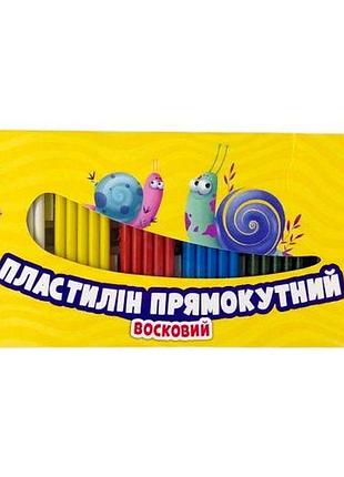 Пластилін прямокутний 6 кольорів