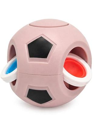 Детская антистресс-игрушка "футбольный мяч" aa4233(beige) 3 элемента pop it
